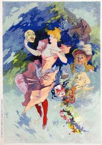 Allegoria della commedia, fine XIX secolo (illustrazione) da Jules Cheret