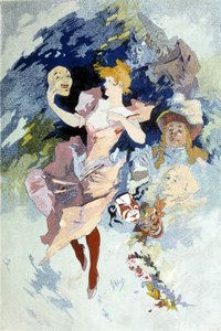 Disegno di Cherret per il Carnevale alla fine del XIX secolo da Jules Cheret