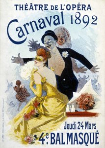 Poster di Cherret per il carnevale del 1892 al teatro dell