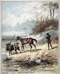 Don Chisciotte e Sancho Panza - Illustrazione di Jules David (1808-1892) da 