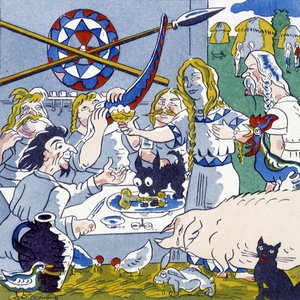 Festino (banchetto gallico), in La Gaule et les Gauls, storia della Francia di Jules Depaquit da Jules Depaquit