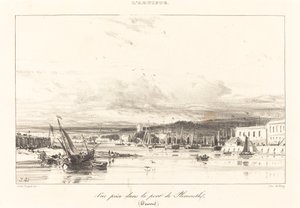 Veduta nel Porto di Plymouth da Jules Dupré