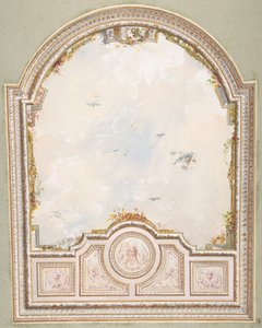 Progetto per un soffitto con un cielo trompe l