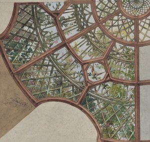 Progetto per un Soffitto con Traliccio e Viti Fiorite
