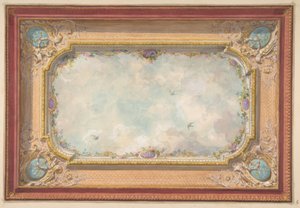 Progetto per un soffitto con cielo trompe l
