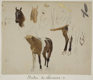 Studi di cavalli da Jules Elie Delaunay