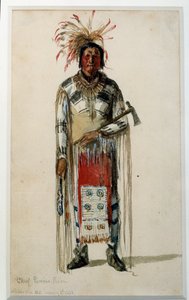 Impronta di un Capo Indiano della Tribù Pawnee Ponca da Jules Emile Saintin