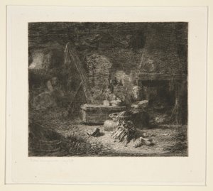 Interno di una cucina olandese da Jules Ferdinand Jacquemart