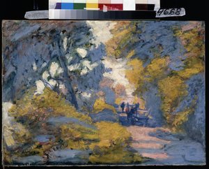 Strada soleggiata. Dipinto di Jules-Leon Flandrin da Jules Flandrin