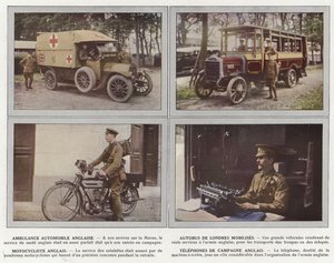 Ambulanza Automobilistica Inglese, Autobus di Londra Mobilizzati, Motociclista Inglese, Telefoni da Campo Inglesi