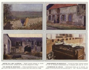 Breccia di un obice tedesco, bombardamento di Montceaux, una casa di Montceaux, l