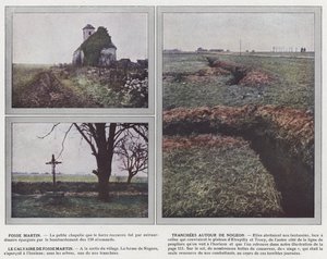 Fosse Martin, trincee intorno a Nogeon, il calvario di Fosse Martin da Jules Gervais Courtellemont