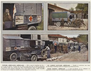 Voiture Ambulance Americaine, Un Camion Sanitaire Americain, Poste Central Americain