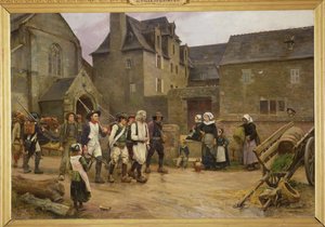 I rivoluzionari di Fouesnant radunati dalla Guardia Nazionale nel 1792, c.1886-87