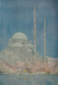 La moschea di Yeni-Valide-Jamissi, Costantinopoli, 1913 da Jules Guerin