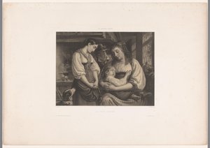 Madre con bambino ferito in grembo (Le petit blessé) da Jules Hébert