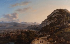 Veduta di Sassenage 1857 da Jules Jean Baptiste Guedy