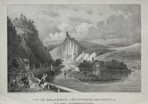 Vista di Rolandseck, Nonnenwerth, Drachenfels e Siebenbirge da Jules Jean Baptiste de Joly