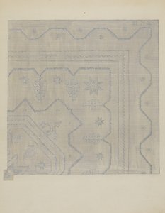 Coperta di candelabro tessuta, c. 1936 da Jules Lefevere