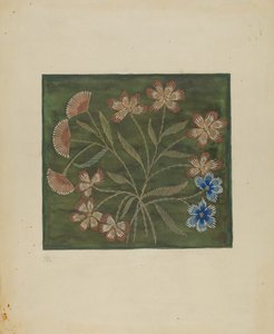 Coperta ricamata, c. 1936 da Jules Lefevere