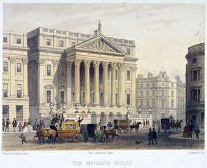 Esterno della Mansion House, Londra da Jules Louis Arnout