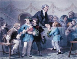 La cerimonia di premiazione, inciso da Henier, Bettannier e Morlon da Jules Marie (after) Desandre
