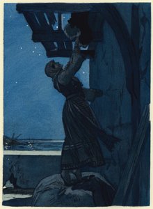 Illustrazione per le memorie di Casanova (litografia a colori) da Jules Marie Auguste Leroux