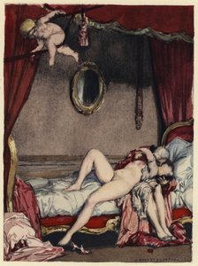 Illustrazione per le memorie di Casanova (litografia a colori)