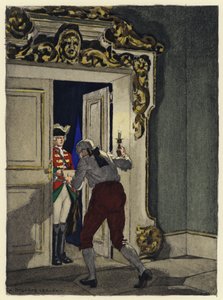 Illustrazione per le memorie di Casanova (litografia a colori) da Jules Marie Auguste Leroux