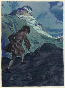Illustrazione per le memorie di Casanova (litografia a colori) da Jules Marie Auguste Leroux
