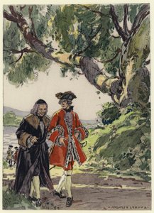 Illustrazione per le memorie di Casanova (litografia a colori)