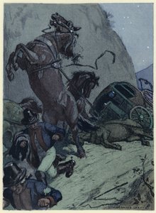 Illustrazione per le memorie di Casanova (litografia a colori) da Jules Marie Auguste Leroux