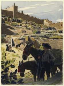 Illustrazione per le memorie di Casanova (litografia a colori) da Jules Marie Auguste Leroux