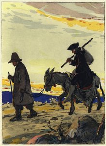 Illustrazione per le memorie di Casanova (litografia a colori) da Jules Marie Auguste Leroux