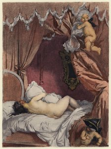 Illustrazione per le memorie di Casanova (litografia a colori) da Jules Marie Auguste Leroux