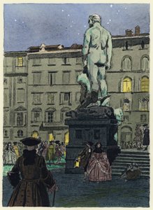 Illustrazione per le memorie di Casanova (litografia a colori) da Jules Marie Auguste Leroux