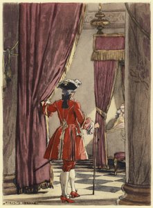 Illustrazione per le memorie di Casanova (litografia a colori) da Jules Marie Auguste Leroux