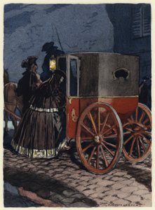 Illustrazione per le memorie di Casanova (litografia a colori) da Jules Marie Auguste Leroux