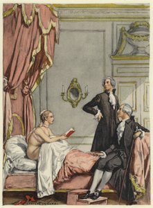 Illustrazione per le memorie di Casanova (litografia a colori) da Jules Marie Auguste Leroux