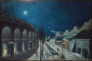 Il viadotto di Point-du-Jour e il bastione 35, marzo 1870 da Jules Mary