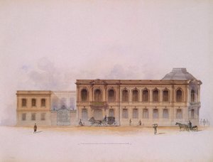 Il Palazzo Stroganov a San Pietroburgo. Facciata, 1863 da Jules Mayblum