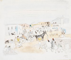 Paesaggio con carrozza e figure, Tunisi da Jules Pascin