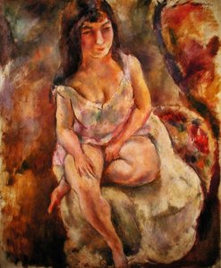 Seminudo seduto da Jules Pascin