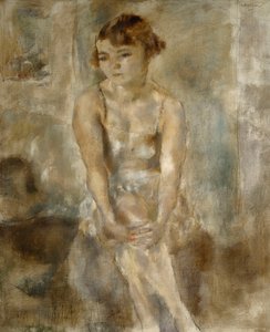 Giovane Donna Seduta in Camicia, 1923 da Jules Pascin