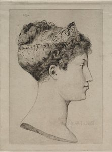 Marie Louise di Profilo da Jules de Goncourt