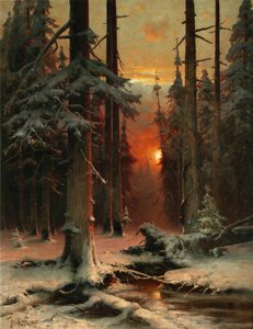 Neve nella foresta, 1885 da Juli Julievich Klever