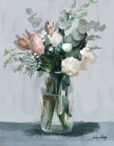 Bouquet di rosa cipria e crema