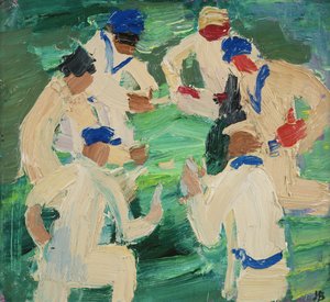I giocatori di cricket nel parco, Oxford da Julian Bailey