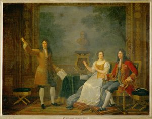 Racine legge "Athalie" davanti a Luigi XIV e a Mme ... da Julie Philipault