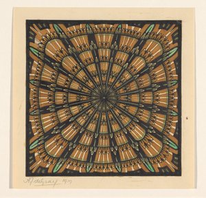 Progetto per un tappeto quadrato da Julie de Graag (signed by artist)